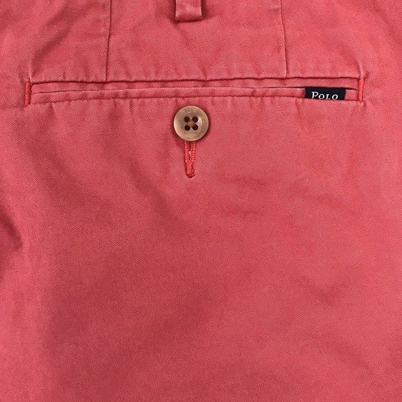 Polo Ralph Lauren Shorts Mens Size 36 Salmon Pink Golf Chino Stretch Classic Fit - Picture 3 of 13